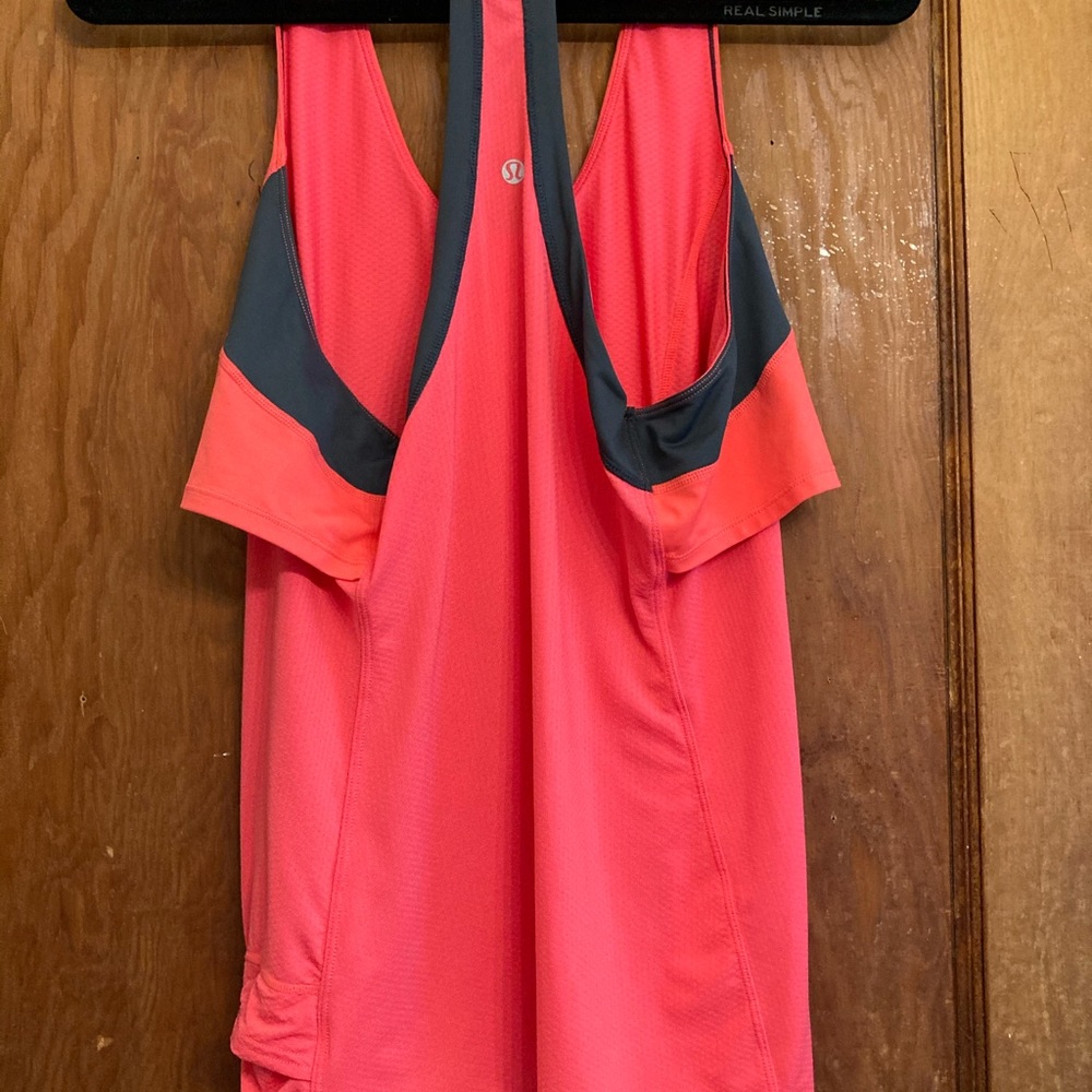 Lululemon Workout Tank (watermelon/gray) - Picture 4 of 6